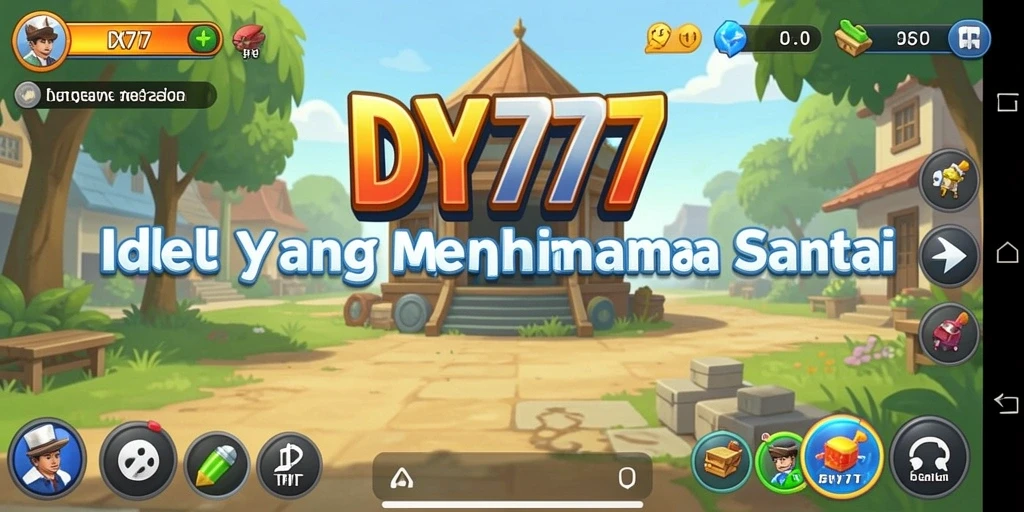 Tampilan gameplay utama DY777 yang menarik dan penuh warna.