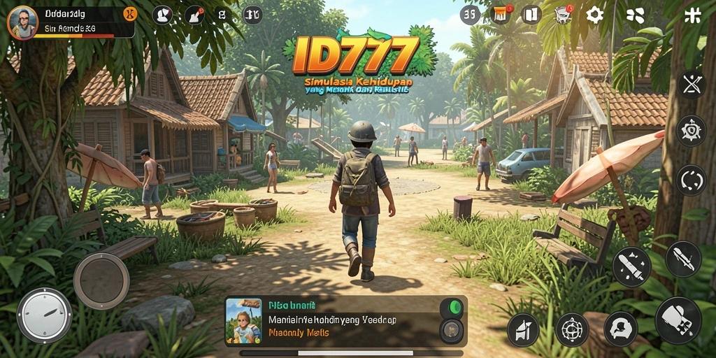 Tangkapan layar ID777 menampilkan gameplay yang realistis dan interaksi karakter yang dinamis.