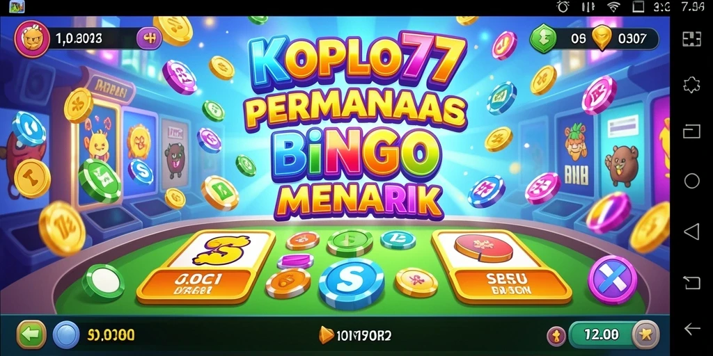 Tampilan gameplay Bingo yang penuh warna di KOPLO77.