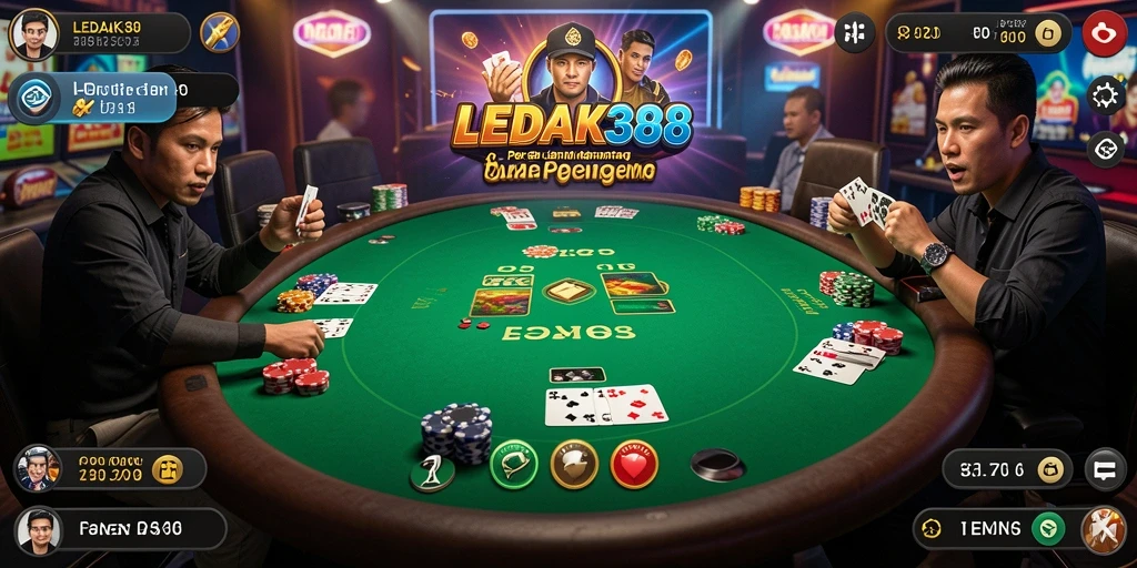 Tampilan gameplay LEDAK388 yang seru dengan banyak pemain aktif.