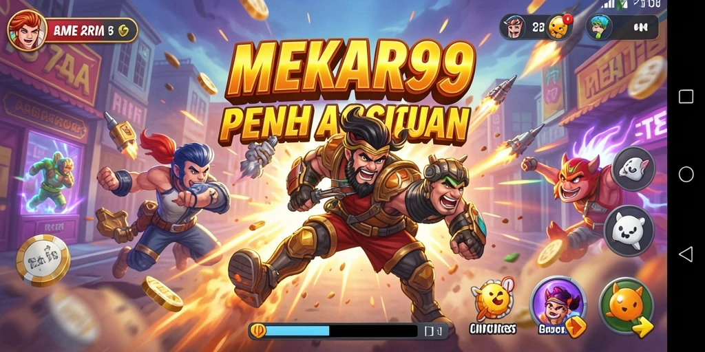 Tampilan gameplay seru dari MEKAR99 dengan aksi mendebarkan.