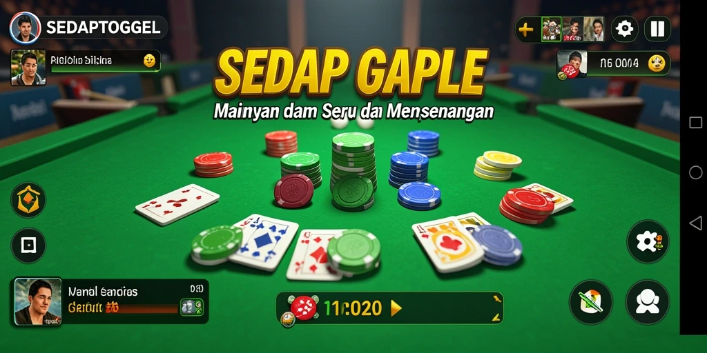 Tampilan menarik dan serunya bermain Gaple di SEDAPTOGEL.