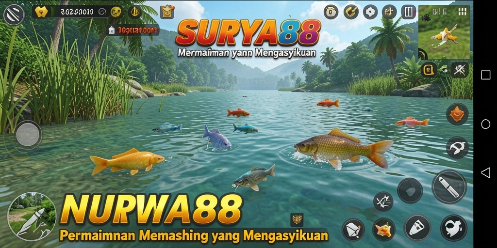 Screenshot gameplay SURYA88 menampilkan pengalaman memancing yang menarik.