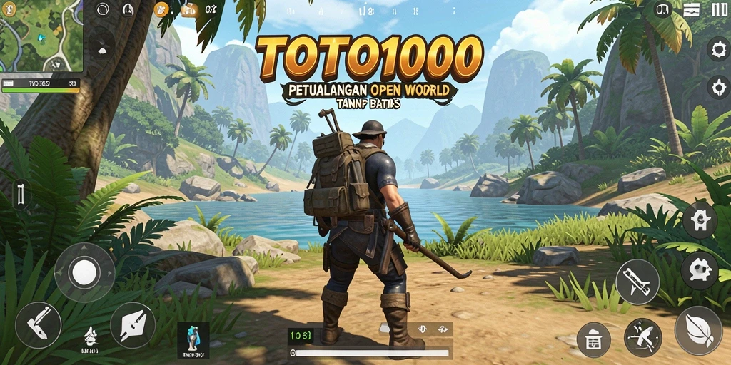 Screenshot gameplay TOTO1000 yang menampilkan petualangan Open World.